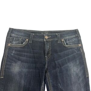 Silver Jeans Co Suki Surplus Bootcut Women 34 x 29 Embroidered Western Cowgirl